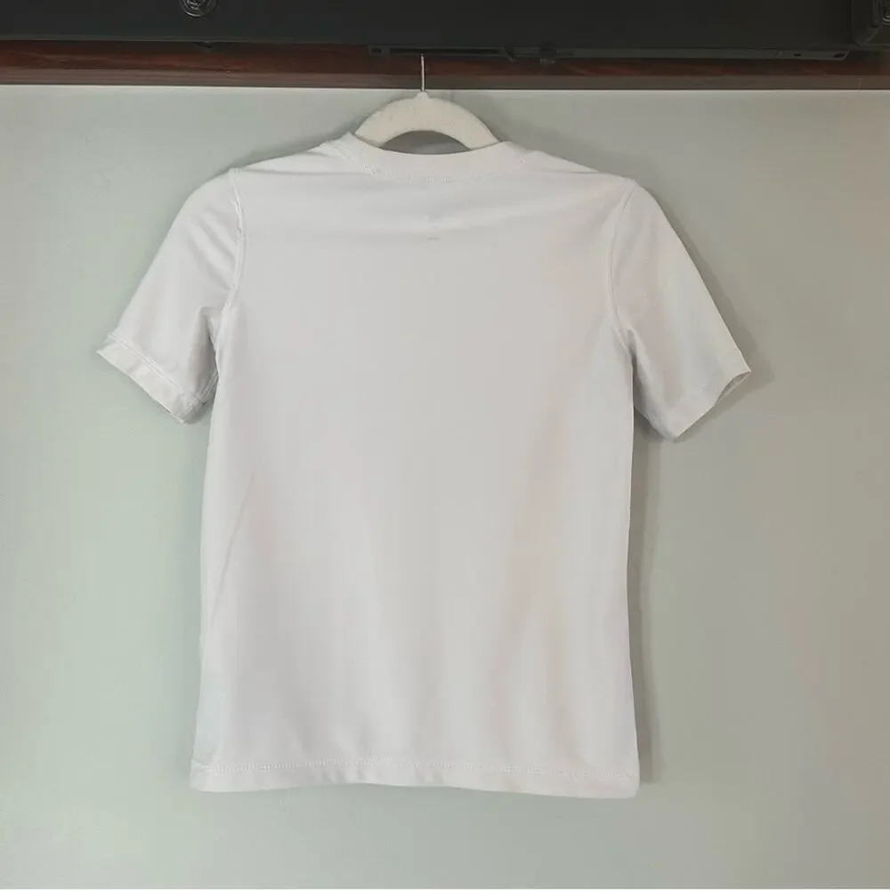 GAP Kids XS Shark Rash Guard Swim Top White 4-5
